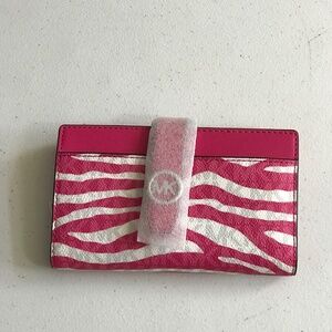 Michael Kors Greenwich Medium Zebra Signature Logo Wallet